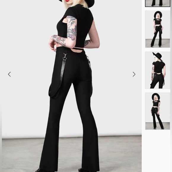 Killstar Black Flared Pants - Picture 3 of 4